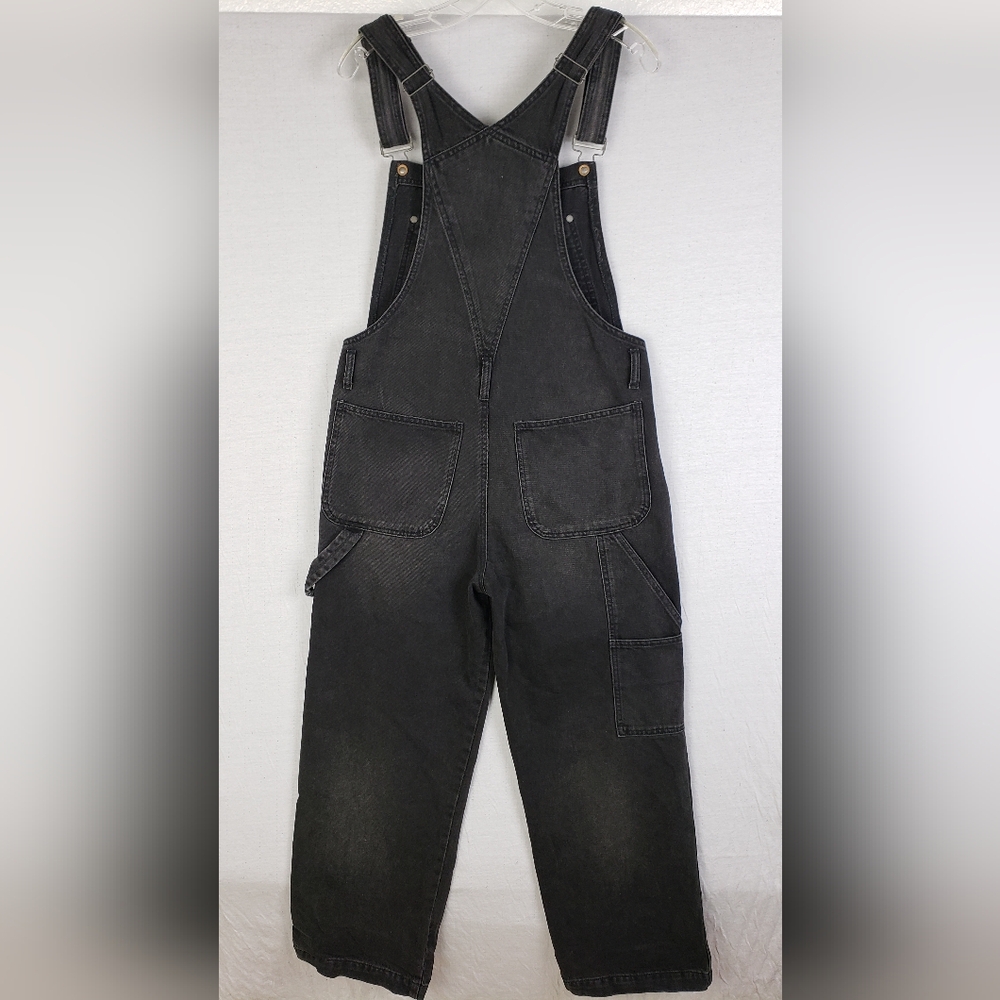 Free People Boyish Kenny Overalls Denim Jumpsuit in Midnight Cowboy Black size S - Picture 9 of 16
